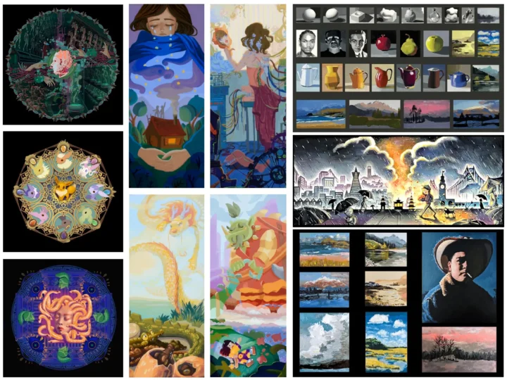 student work showing color and color theory