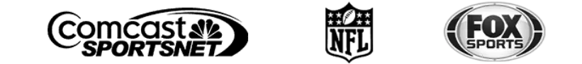 Comcast Sportsnet, NFL and Fox Sports logos