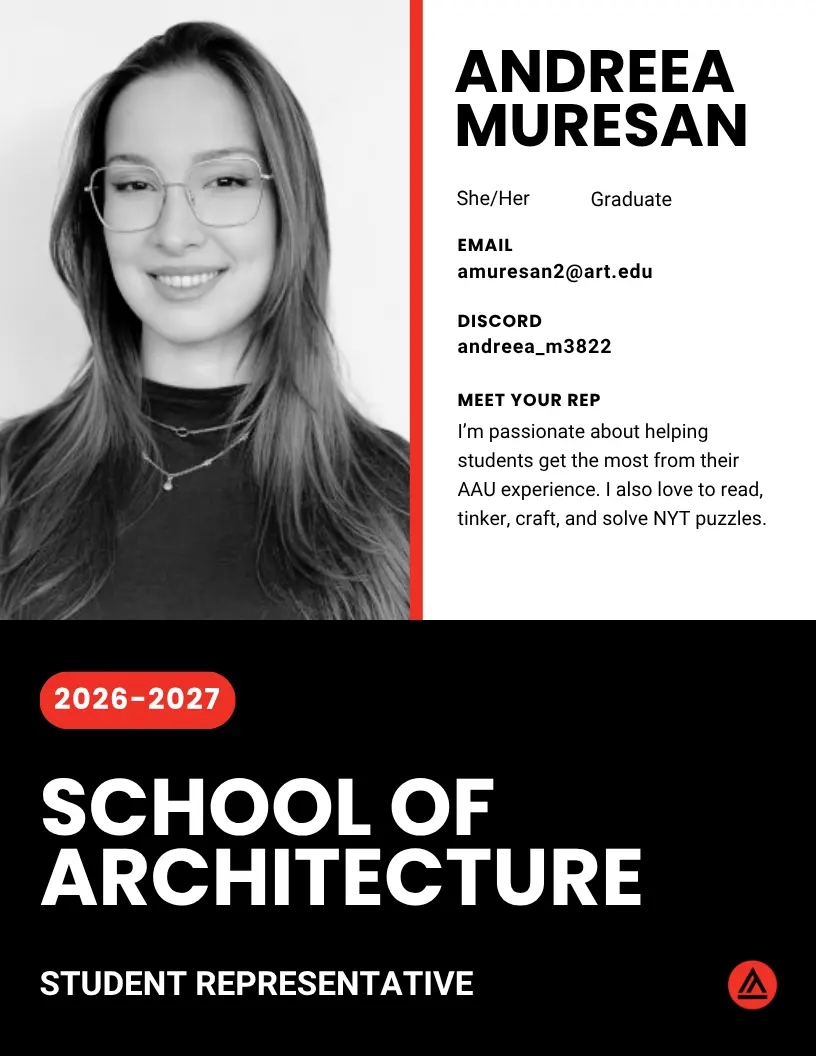 ARH Architecture Rep Andreea Muresan 2026-27