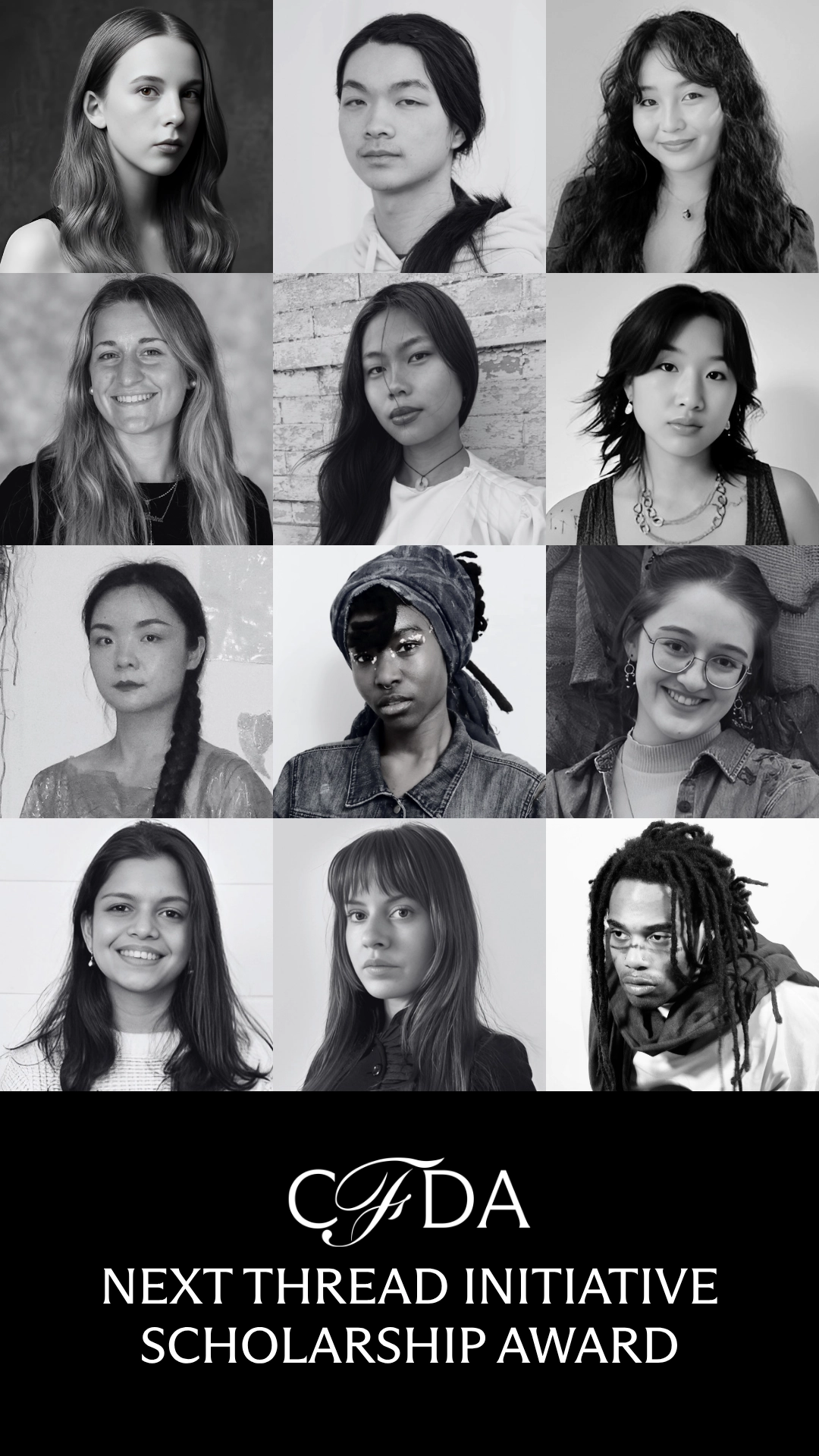 Collage of diverse black-and-white portraits of women and one man, smiling or serious, varied backgrounds.