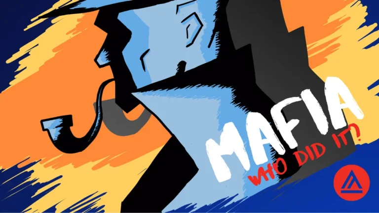 A stylized silhouette of a person with a pipe, set against a colorful, abstract background. Text reads: 