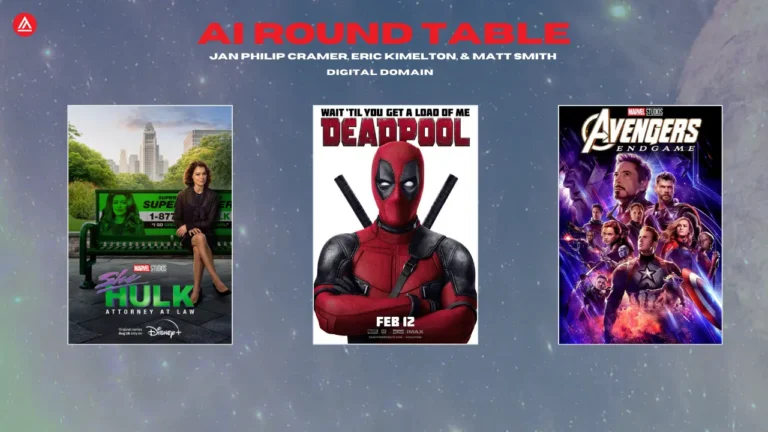 Three movie posters against a starry background. Titles: 