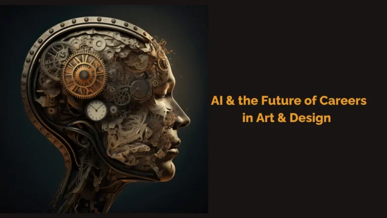 Mechanical head composed of intricate gears and clockwork parts, facing right in a dark background. Text reads, 